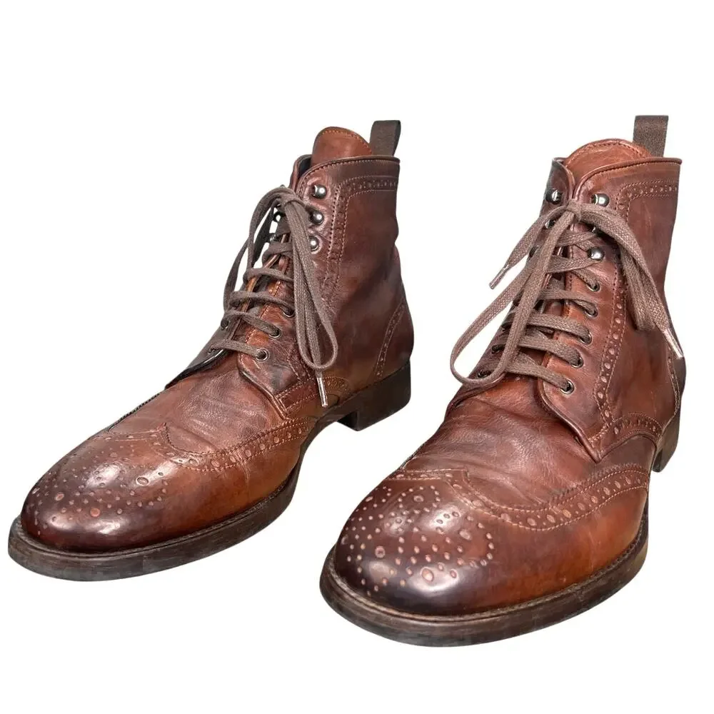 Too Boot New York Men’s Bruckner Brown Wingtip Chukka Boot Size US 11